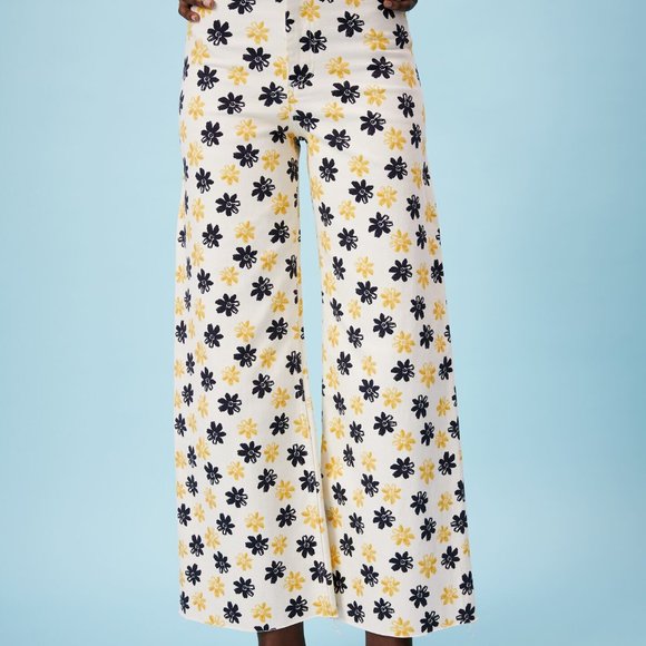 ZW RETRO FLORAL MARINE PATCH POCKET STRAIGHT JEANS - Picture 8 of 15